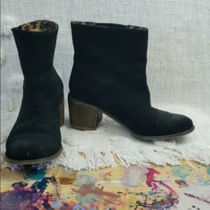 Betsey Johnson Black Mandda Suede Booties